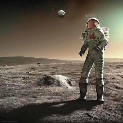 Prompt: farmer on the moon, Many Details, Photo, Ultra Detailed, Render Unreal Engine, Photorealistic