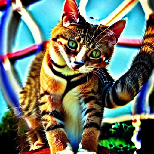 Image similar to !!! cat!!!, ( ferris wheel ), feline, sitting, riding, award winning photo