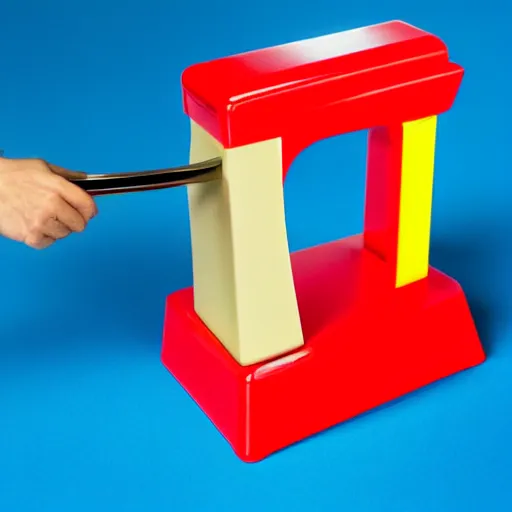 Image similar to Photo of a guillotine designed by Fisher Price