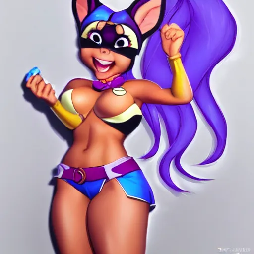 Image similar to ariana grande cosplaying as lola bunny, fun, happy, by artgerm, deviantart