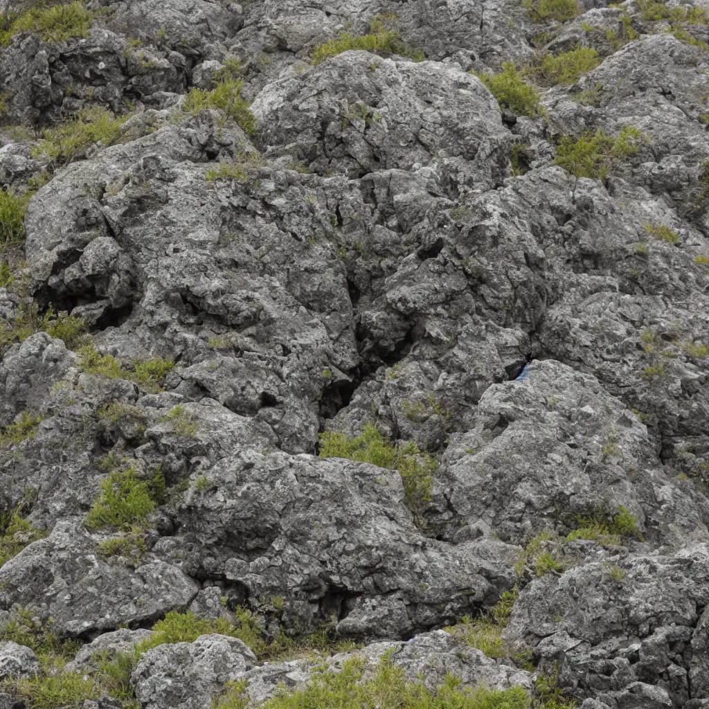 Image similar to A field photo of an extremely ugly rock