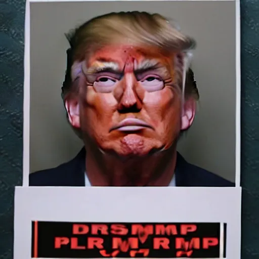 Image similar to donald trump prison mugshot