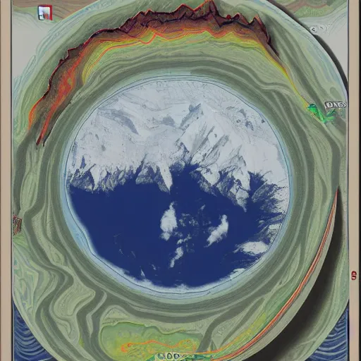 Image similar to catastrophic illustration of the end of planet earth due to air pollution even high up in the Himalayan mountains, extremely detailed, pure art