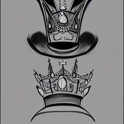 Image similar to clothing design concepts sheet, top hat jesters crown,