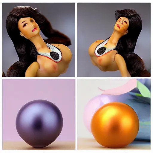 Image similar to a beautiful toned woman plastic toy