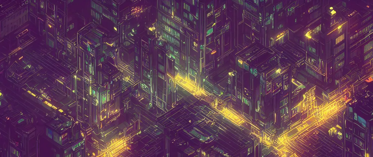 Prompt: dark futuristic city, night time, 16bits, pixel art, degradation filter, compression, low saturation, low quality color displacement, chromatic aberration, 2D, flat, 1 layer,