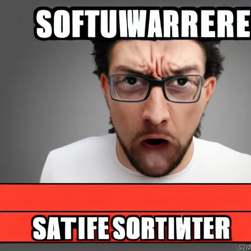 Image similar to software developer angry at automated test suite