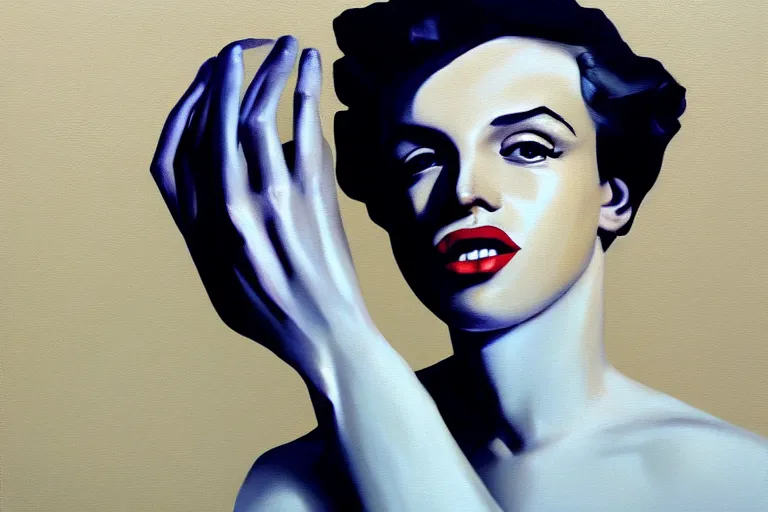 Image similar to portrait of merlyn monroe artwork by tim eitel