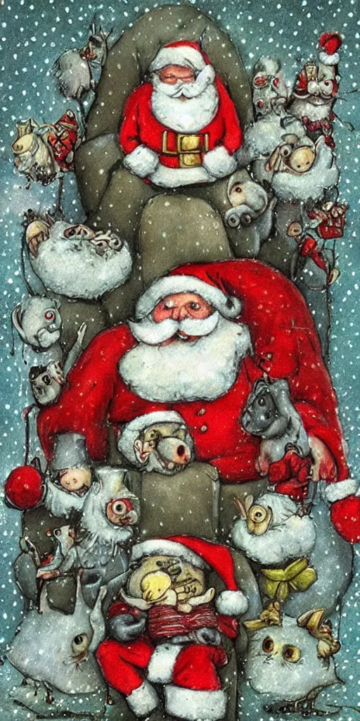 Image similar to a santa scene by alexander jansson