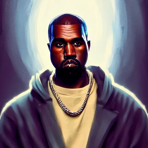 Image similar to highly detailed portrait kanye west holding revolver! gta v stephen bliss unreal engine fantasy art by greg rutkowski loish rhads ferdinand knab makoto shinkai lois van baarle ilya kuvshinov rossdraws tom bagshaw global illumination radiant light detailed intricate environment