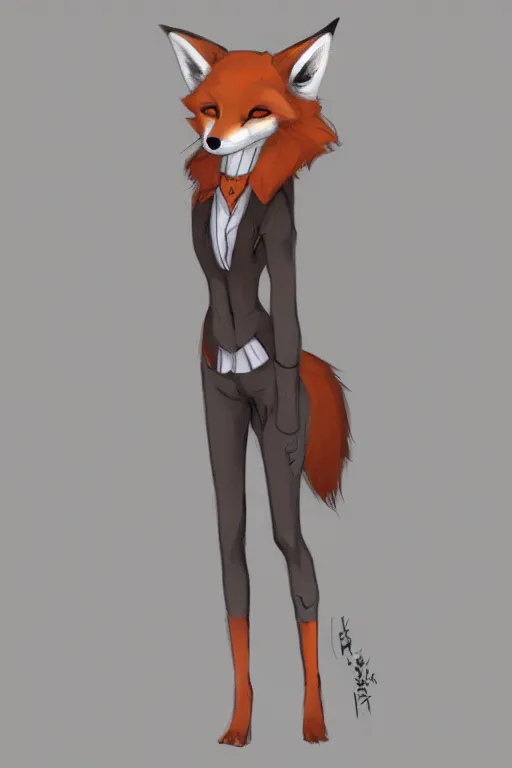 Image similar to an anthropomorphic fox, fursona!!!! trending on furaffinity, by kawacy, trending on artstation