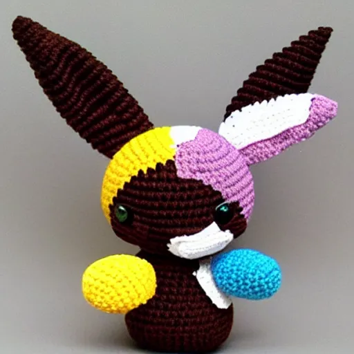 Prompt: crochet eevee