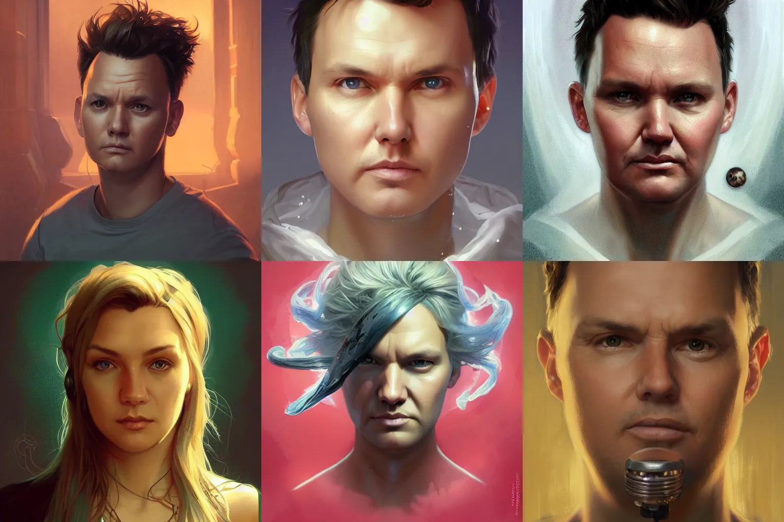 Prompt: Mark Hoppus, portrait, highly detailed, digital painting, artstation, concept art, sharp focus, illustration, art by artgerm and greg rutkowski and alphonse mucha