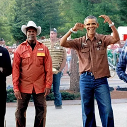 Prompt: Obama as the village people