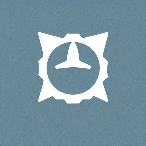 Image similar to circular shark icon, minimalist, vector