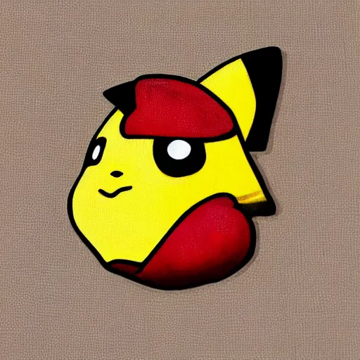 Image similar to a cherry-wood pikachu