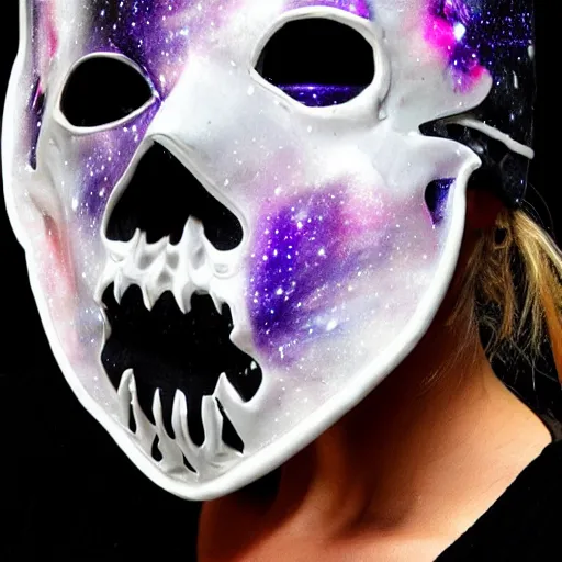 Image similar to galaxy skull gothic mask