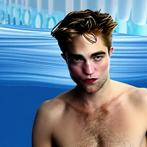 Image similar to robert pattinson as a merman