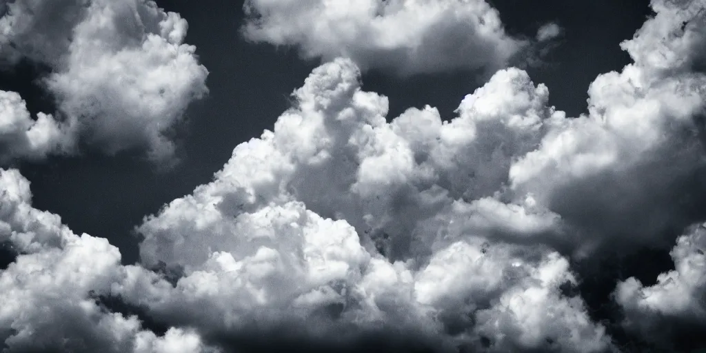 Prompt: realistic cloud on black background photography