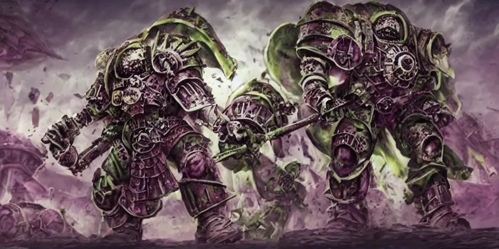 Image similar to plague marine from warhammer 40000 in a dating sim game