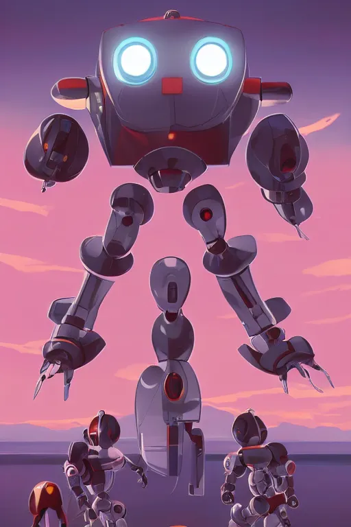 Image similar to metabots medabots medarotto medarot robot minimalist comics, behance hd by jesper ejsing, by rhads, makoto shinkai and lois van baarle, ilya kuvshinov, rossdraws global illumination ray tracing hdr radiating a glowing aura