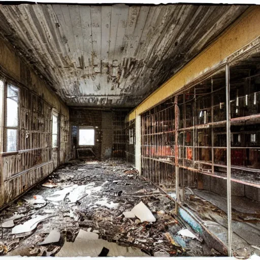 Image similar to an abandoned grocery store in the middle of nowhere by william christenberry, ultra detailed, rainy, beautiful