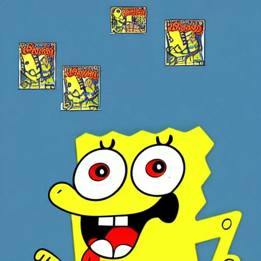 Image similar to Sponge Bob character design in the style of gabriele dell'otto