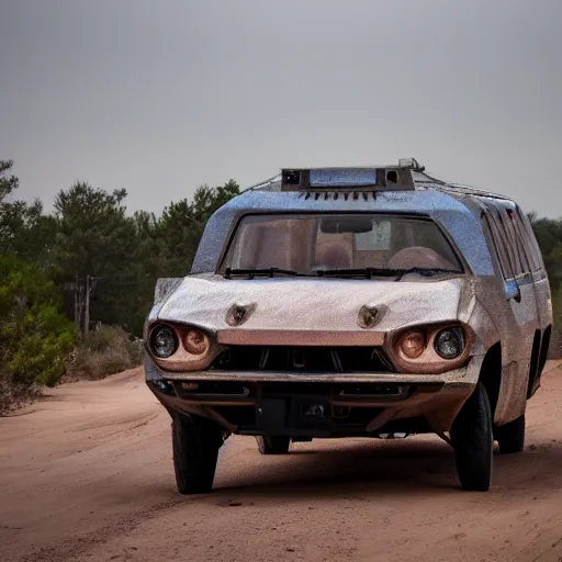 Image similar to velociraptor mongoliensis car, hdr 8 k