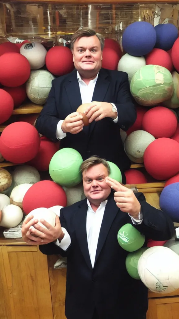 Image similar to ed balls fondling balls