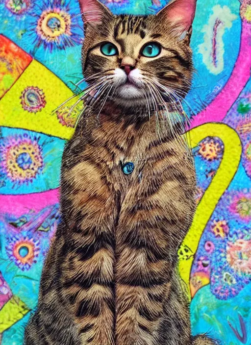 Prompt: cat hippy,8k,ultra hd detaling