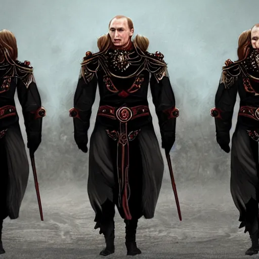 Prompt: vladimir putin as a elden ring boss