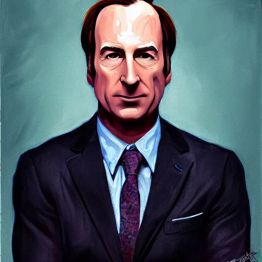 Image similar to a detailed portrait of bob odenkirk as saul goodman painted by raphael