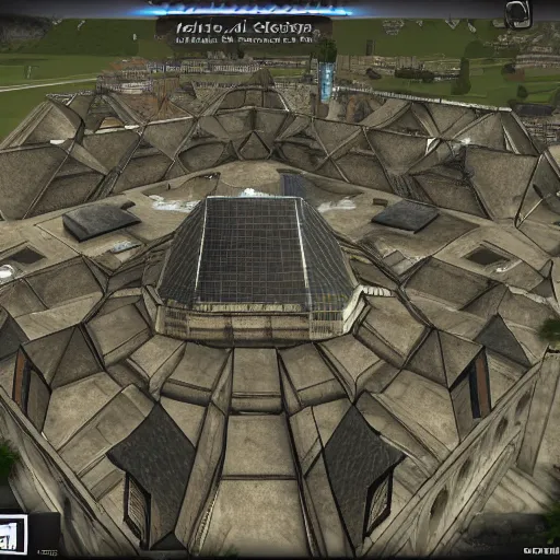Prompt: counterstrike screenshot of the map de_cologne_dome, map about Cologne