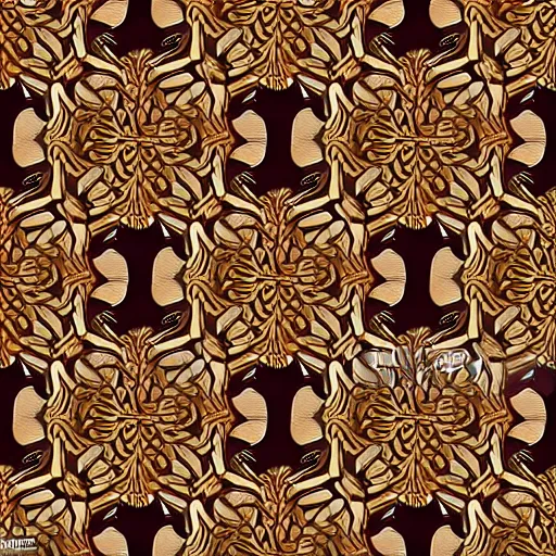 Image similar to Texture of wood ultra realistic, 4k, seamless repeating pattern symmetrical, damask pattern, reflections, epic, beautiful composition,octance render. insane details., hyper detail, concept ar