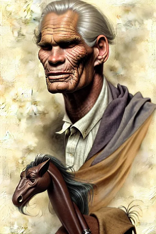 Prompt: (((((1950s charlton heston moses . muted colors.))))) by Jean-Baptiste Monge !!!!!!!!!!!!!!!!!!!!!!!!!!!