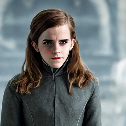 Prompt: emma watson as lord voldemort