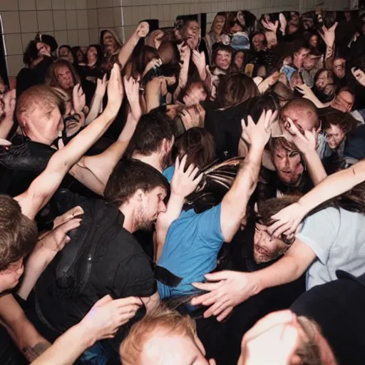 Image similar to moshpit in a public toilet