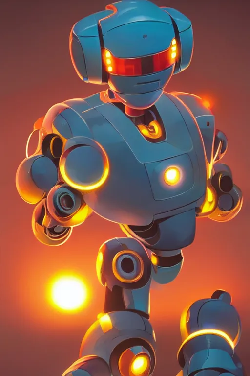 Image similar to metabots medabots medarotto medarot robot minimalist comics, behance hd by jesper ejsing, by rhads, makoto shinkai and lois van baarle, ilya kuvshinov, rossdraws global illumination ray tracing hdr radiating a glowing aura