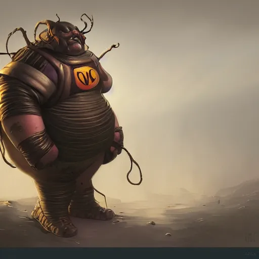 Prompt: a insanely detailed painting of a chubby unkempt masked superhero wearing a costume staring at the computer nervously and clicking on the mouse in the style of peter mohrbacher, dramatic lighting and composition, trending on artstation, concept art, comic book