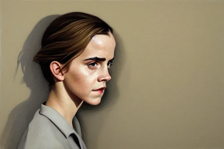 Image similar to portrait of emma watson artwork by tim eitel