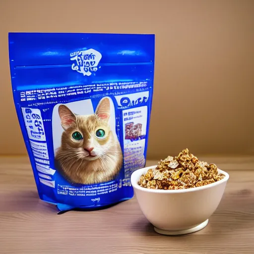 Prompt: a professional photo of a new package for Mouse Krisp Cat Snax, dramatic cinematic studio lighting