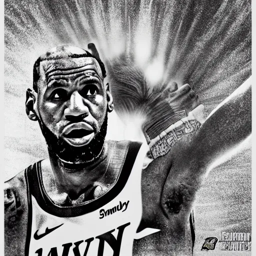 Prompt: coronation of king lebron james