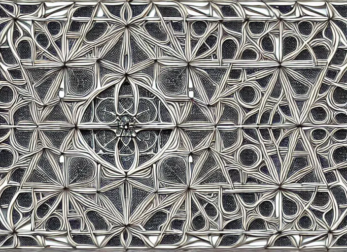 Image similar to symmetry! science university, intricate filigree, elegant, highly detailed, concept art, smooth, sharp focus, lineart, illustration, 3 d occlusion, thinline with black on white on gray, 8 k