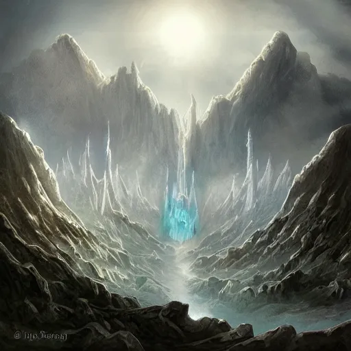 Image similar to The White Lands of Empathica, fantasy art