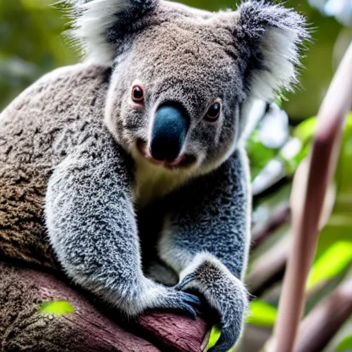 Prompt: koala wearing ninja - yoroi, beautiful award winning professional creature profile photography