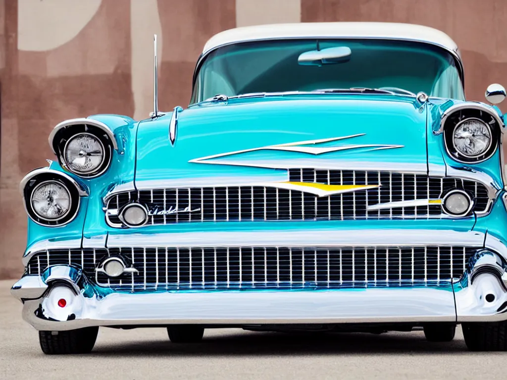 Prompt: 1957 Chevrolet Bel Air, crystal-clear-focus, sharp-lens, amazing photography