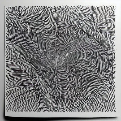 Image similar to a black and white generative line - art drawing. micron, rapidograph, black ink, plotter, procedural code, clean lines, flowing, simple, elegant