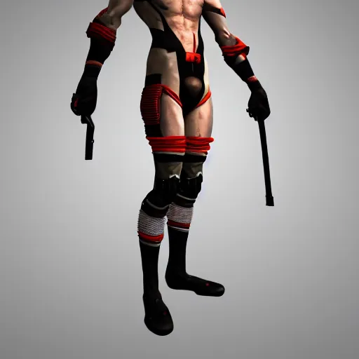 Image similar to gordon freeman in stockings, 4K, realistic, high detailed