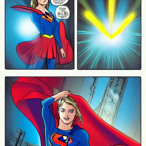 Image similar to supergirl shooting lasers out of her eyes