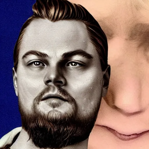 Image similar to a bird witha human head resembling leonardo dicaprio